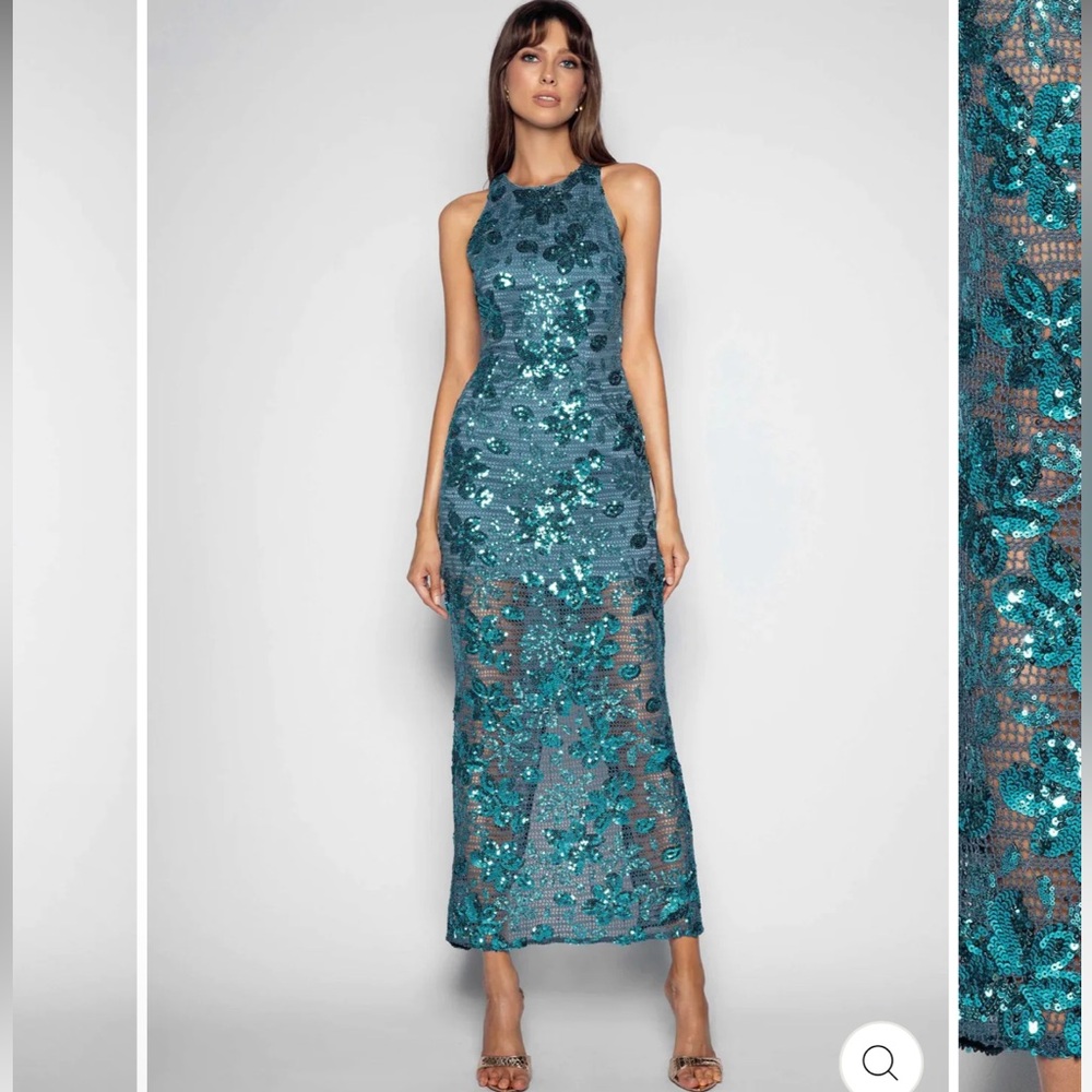 Blue Sequin Gown
